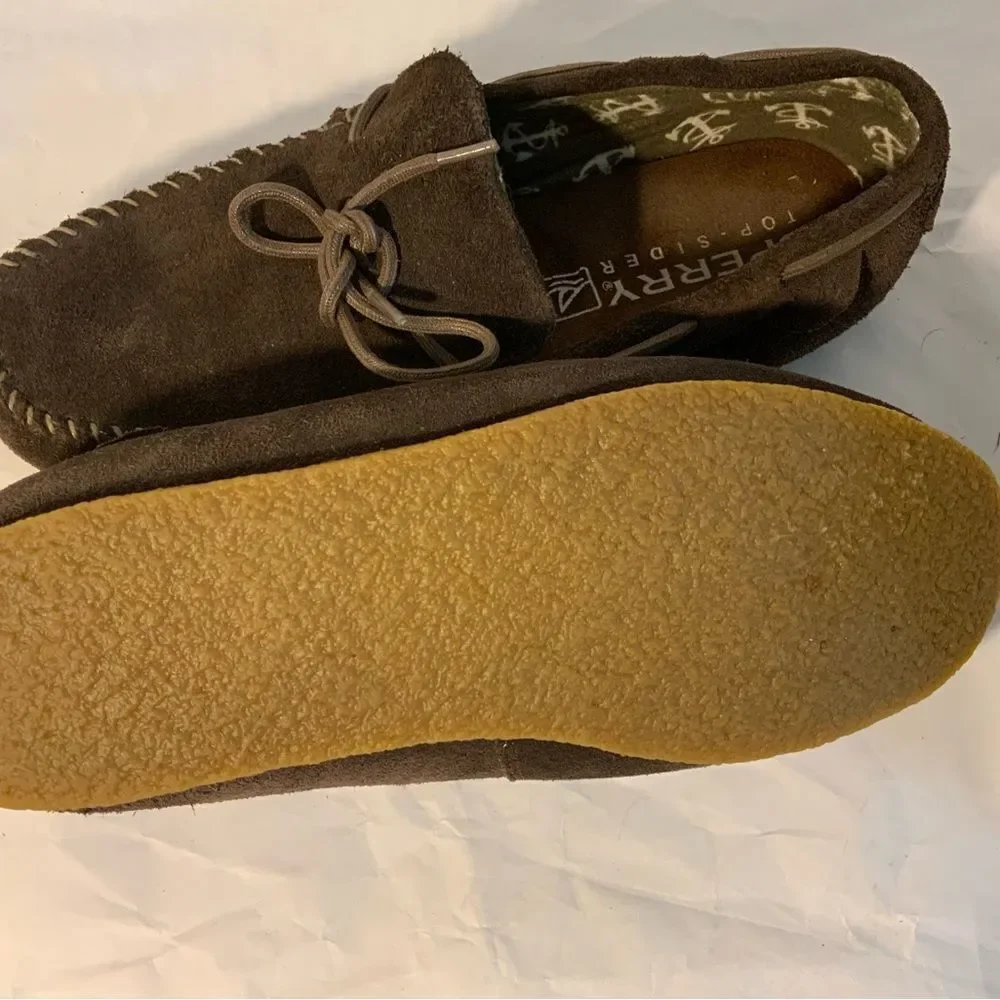 Sperry Top-Sider STS 10327 Men's R and R Moc Suede Boat Shoe brown size 9